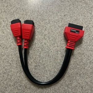 Chrysler 12+8 OBD2 Splitter Adapter - Red and Black